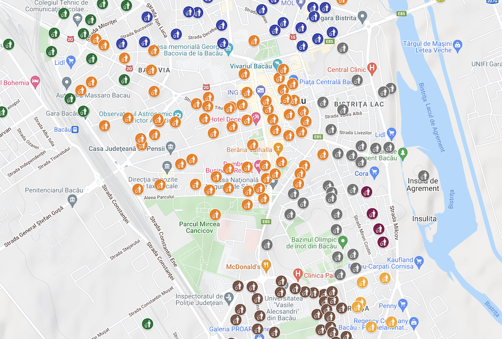 Noutate! Harta punctelor de colectare a deșeurilor din Municipiul Bacău